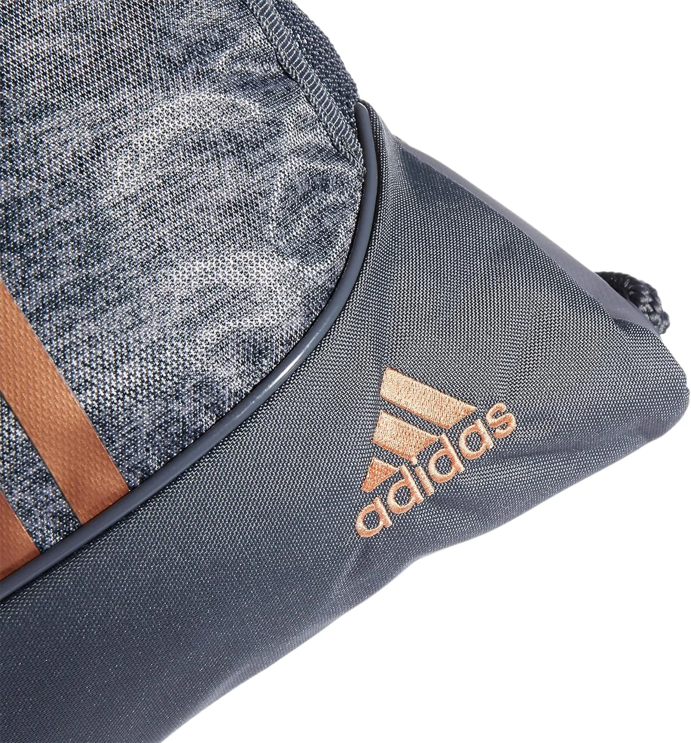 adidas Alliance Sackpack, Drawstring, Lightweight Small Gym Bag for Women, Soccer Backpack, Jersey Onix Grey/Rose Gold, One Size