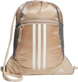 adidas Alliance Sackpack, Drawstring, Lightweight Small Gym Bag for Women, Soccer Backpack, Magic Beige/Off White, One Size