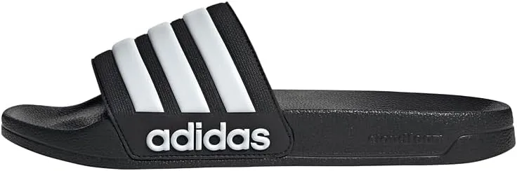 adidas Men's Adilette Shower Slide, Core Black/Active Orange/Core Black, 6, Core Black / Cloud White / Core Black, 12 US