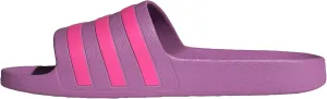 adidas Women's Adilette Aqua Slide Sandal, Preloved Purple/Lucid Pink/Preloved Purple, 6