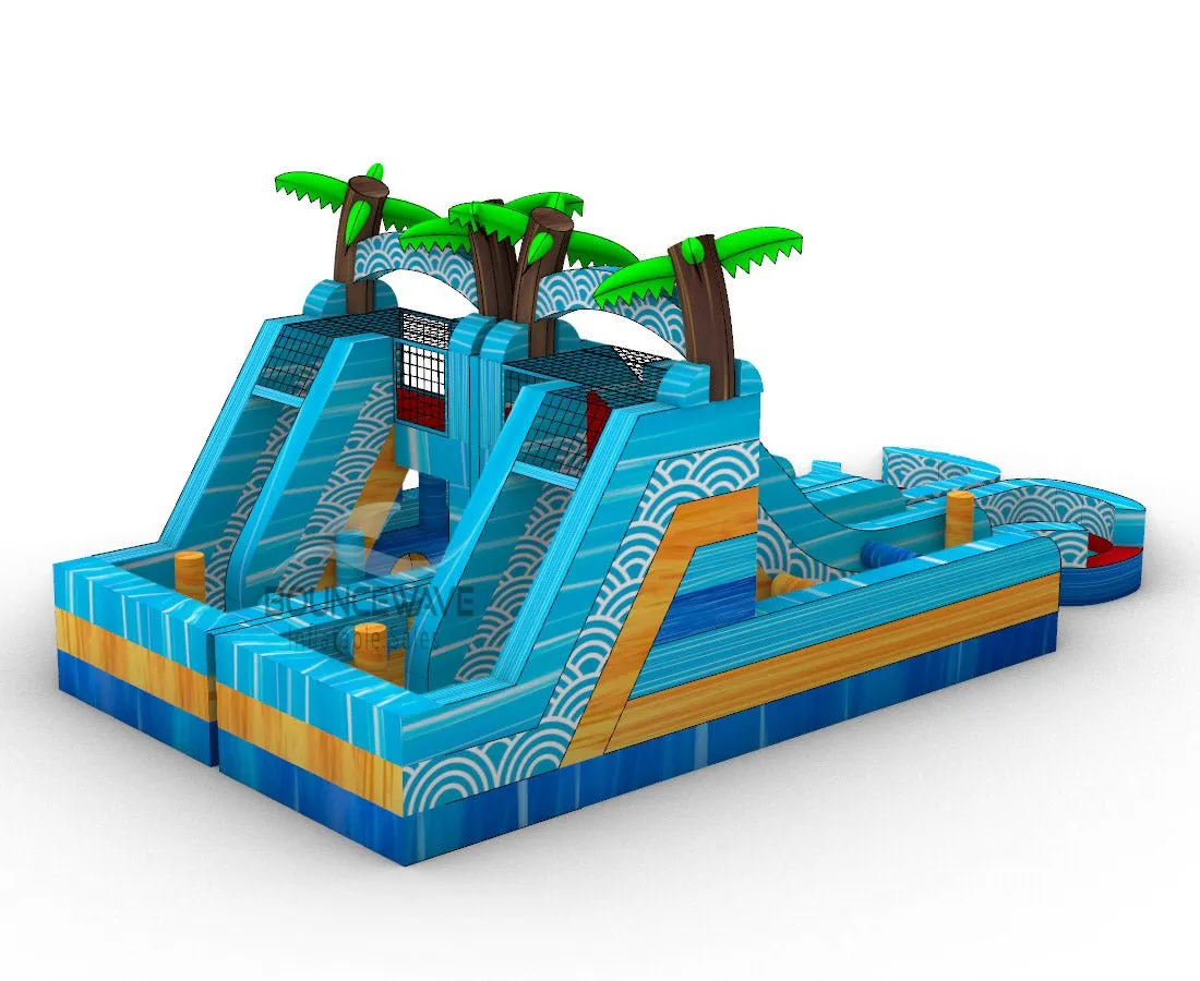 Akua Falls Double Dash Splash Inflatable Obstacle Course