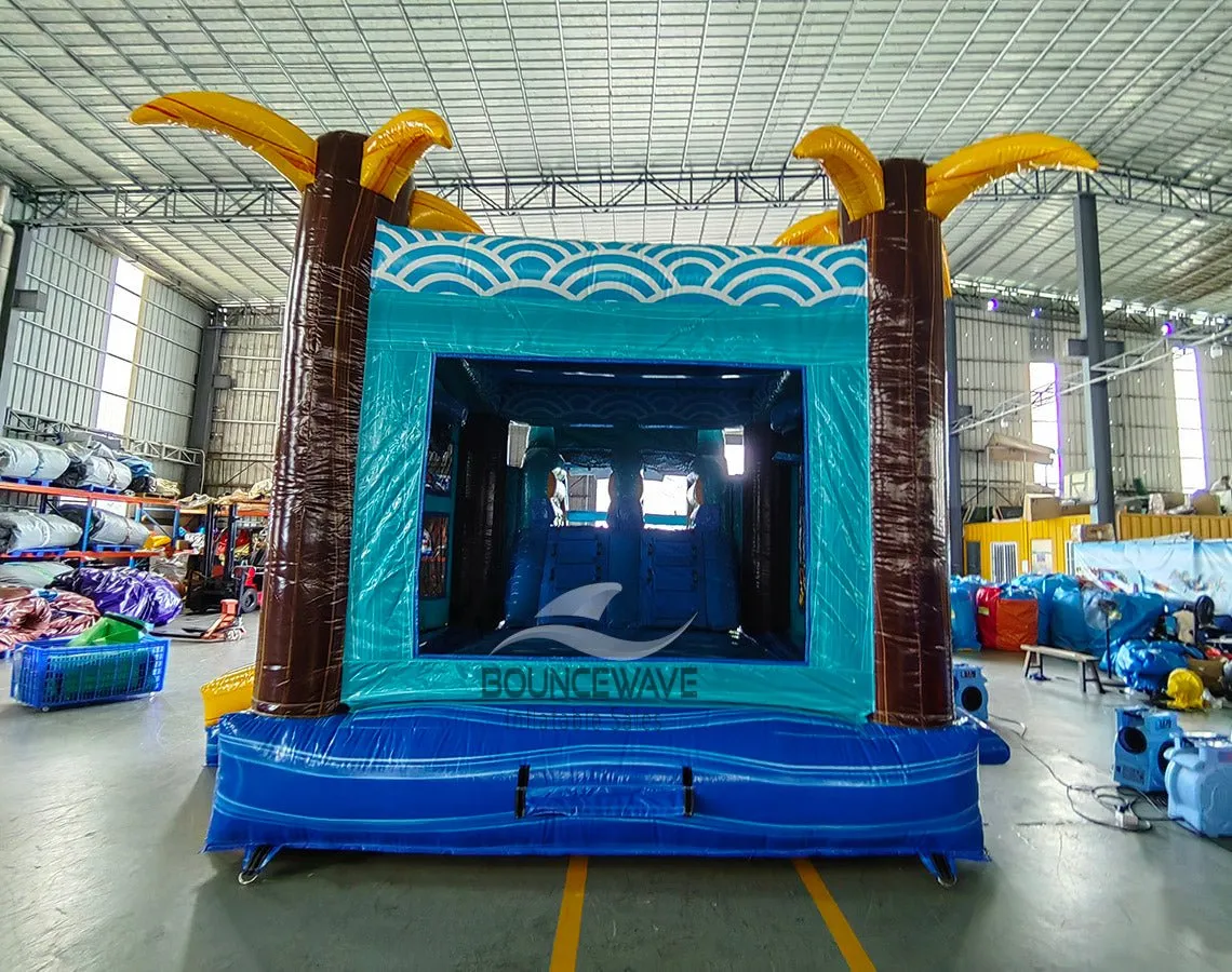 Akua Falls Dual Lane Bounce House with Slide (Wet/Dry)