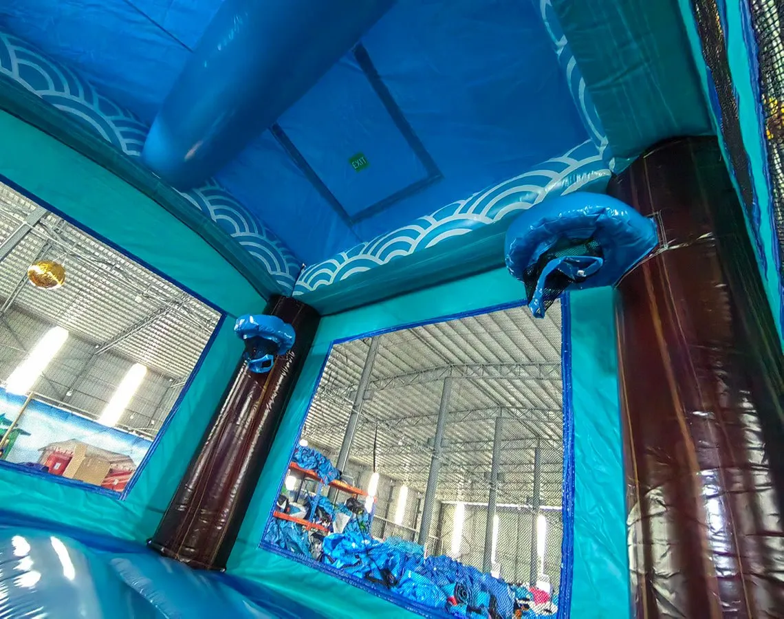 Akua Falls Dual Lane Bounce House with Slide (Wet/Dry)