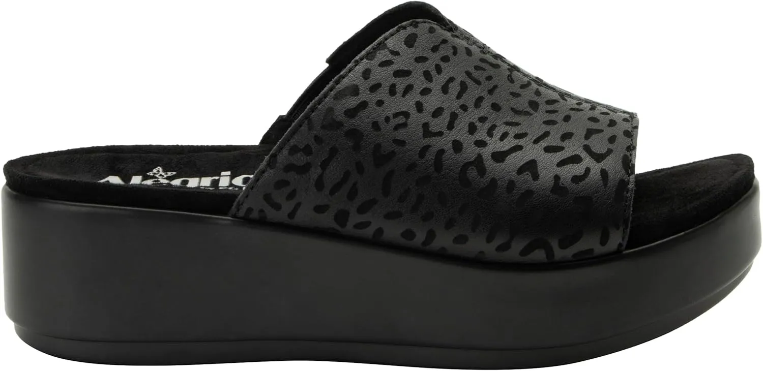 Alegria Triniti - Timeless Leather Platform Sandal - Comfort, Arch Support and Stylish Women's Sandal for Everyday Elegance - Slip-Resistant Wedge Slide