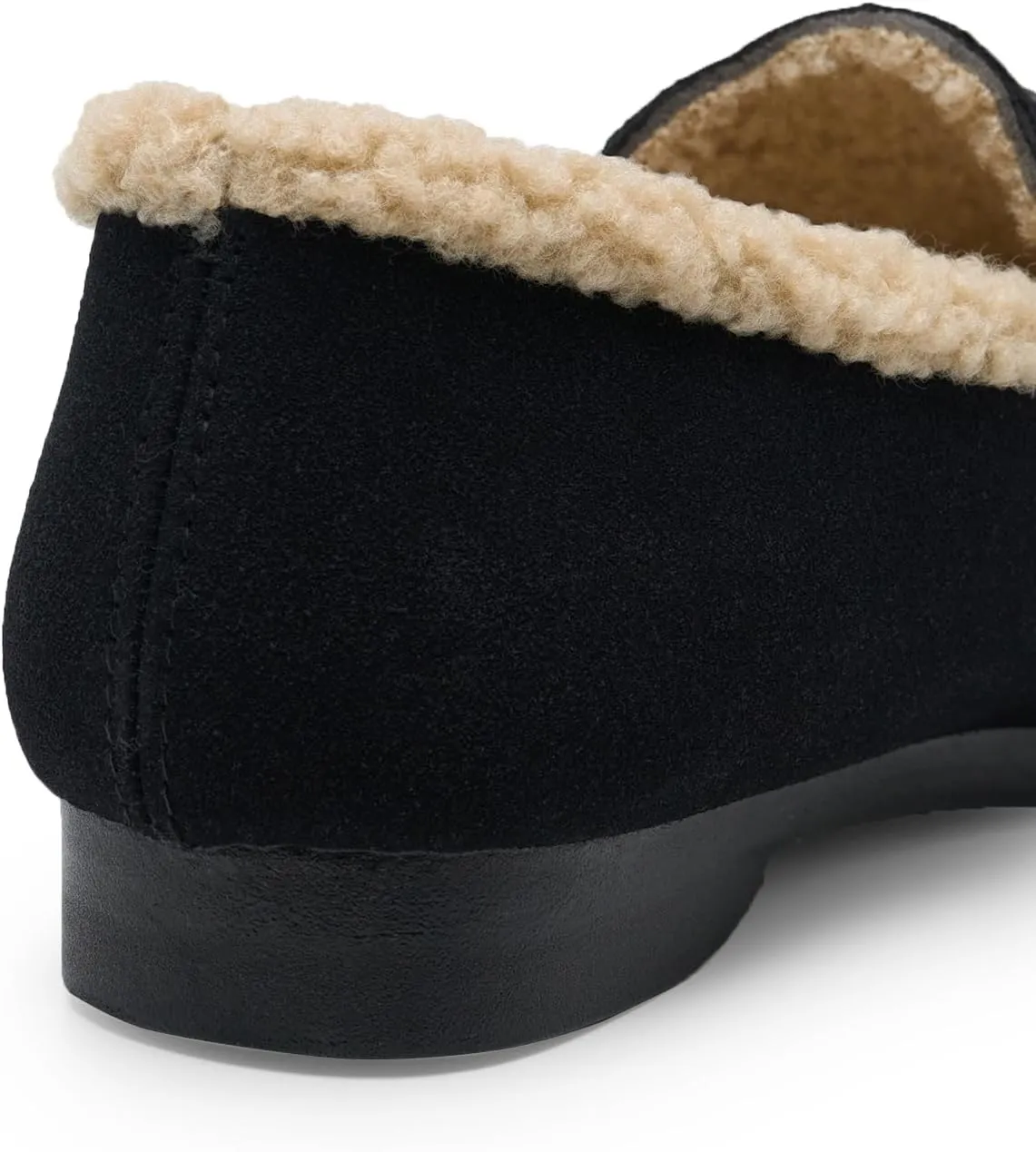 Alexis Leroy Women's Memory Foam Moccasin Slippers Fuzzy Indoor/Outdoor Slip-On Faux Fur Lining Loafers