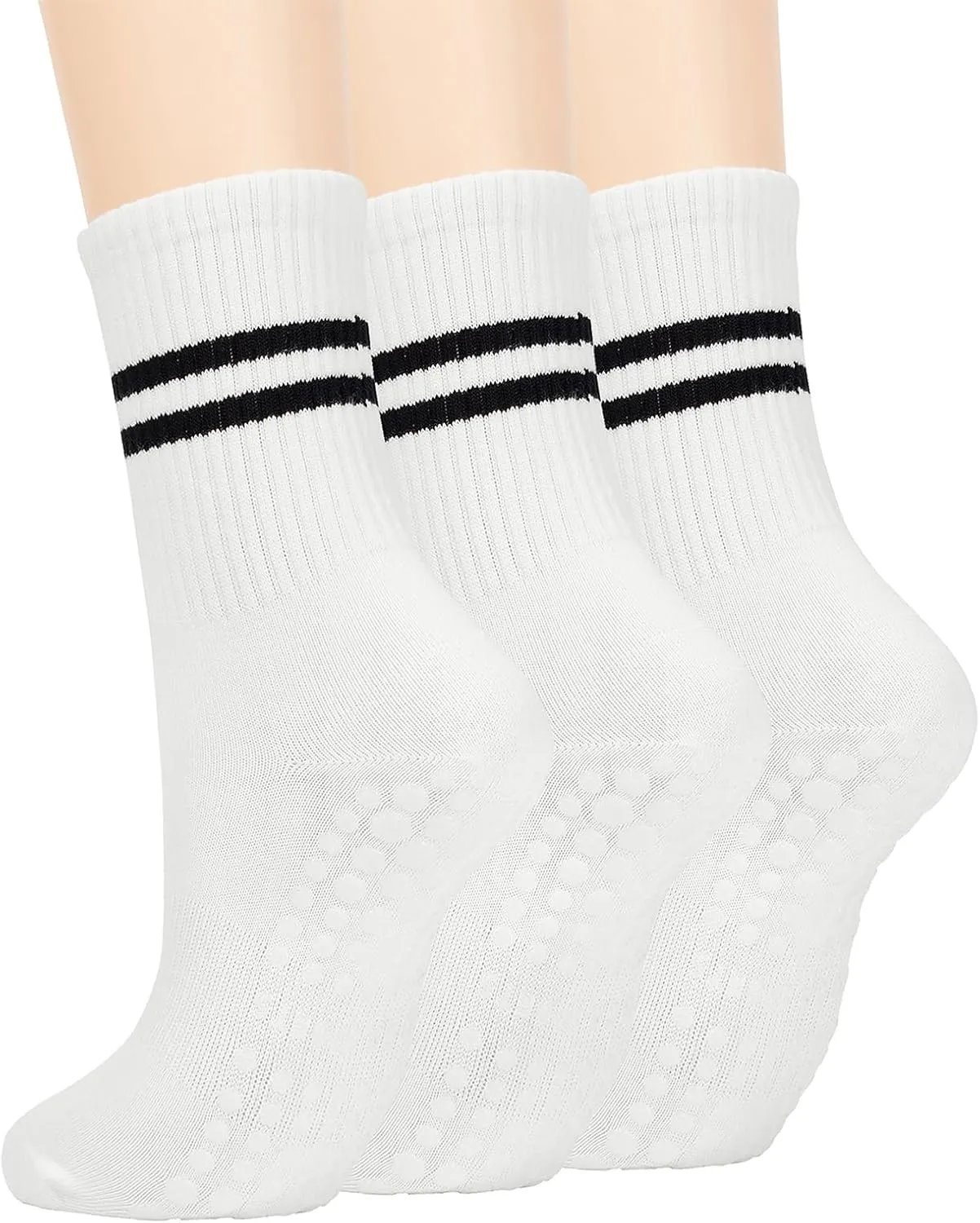 American Trends Pilates Socks with Grips for Women Yoga & Barre - Non Slip