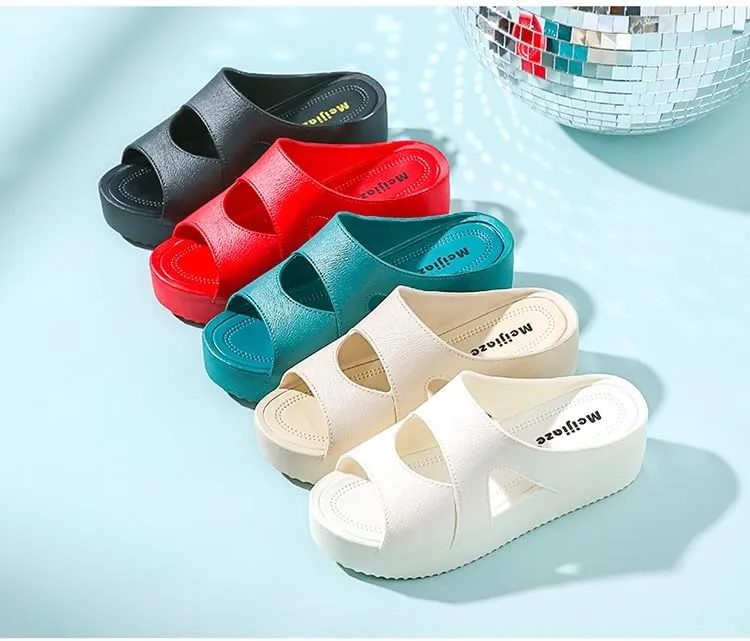 Anti-Slip Women's Fashion Thick Soled Slippers Summer Minimalist Slide Sandals