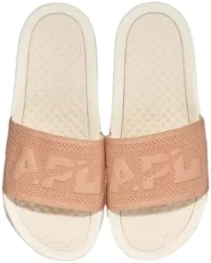 APL: Athletic Propulsion Labs Women's Big Logo Techloom Slide, Ivory/Blush, 9