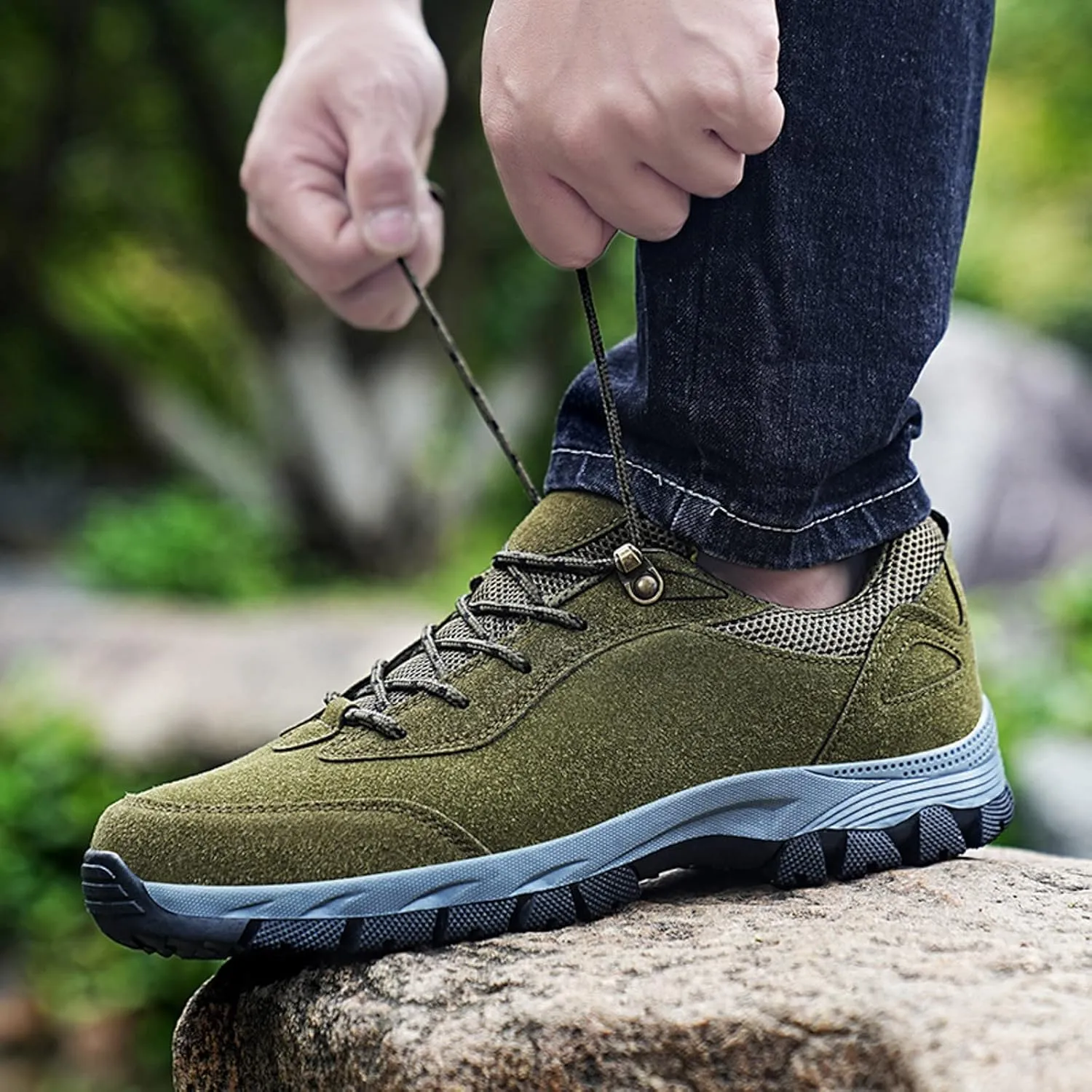 Athletic Fashion Sneakers for Men Breathable Elastic Fly Woven Mesh Sneaker Lightweight Diabetic Shoes for Men