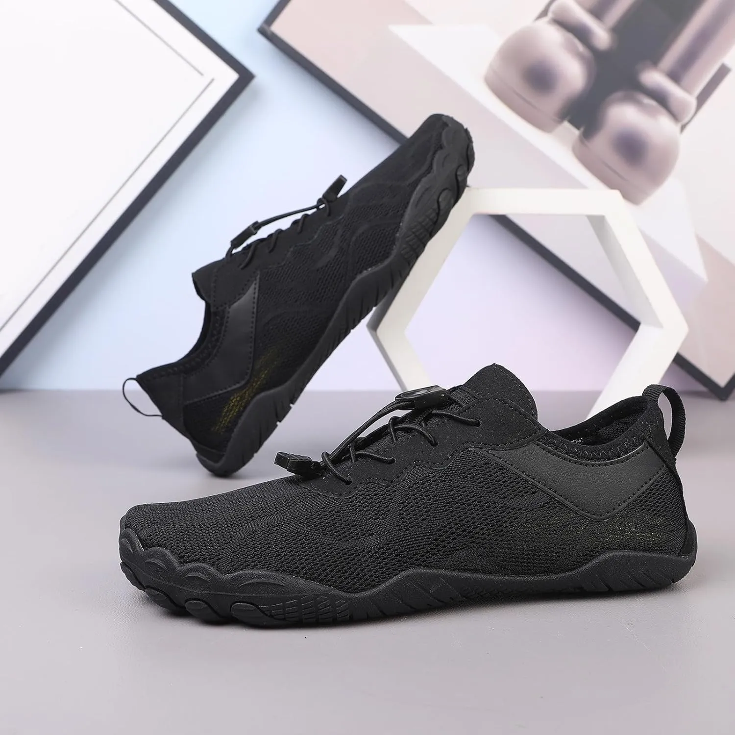 Athletic Fashion Sneakers for Men Lightweight Breathable Slip On Running Shoe Men's Breathable Barefoot Shoes