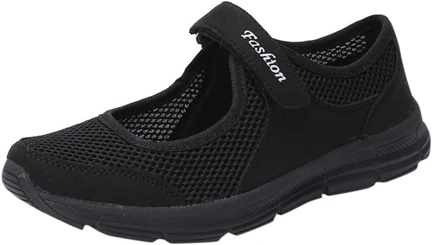 Athletic Shoes Women Lightweight Tennis Fashion Sneakers Breathable Mesh Walking Sneakers Stretchy Sandals for Women