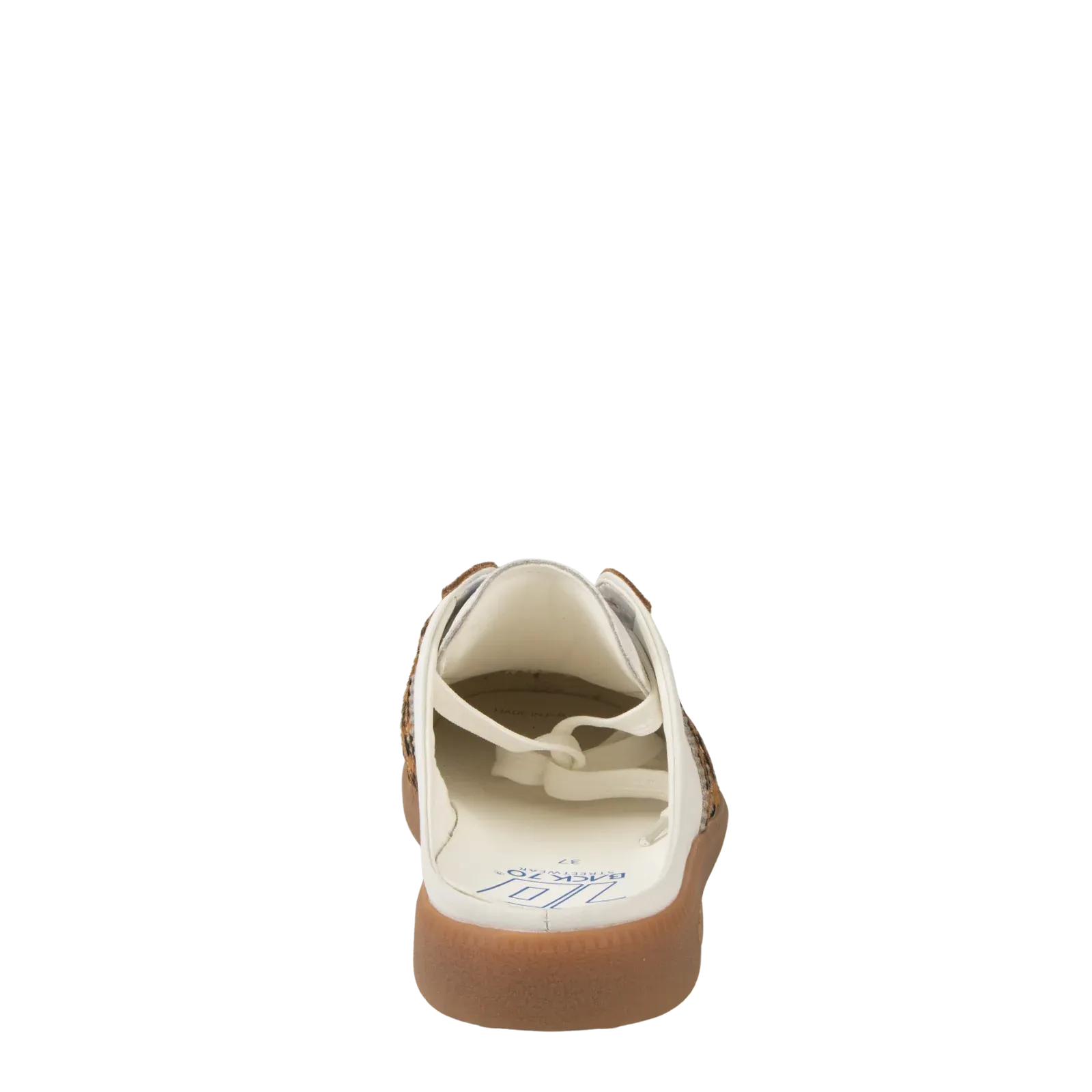 Back 70 EASTER Backless Sneakers in WHITE LEOPARD
