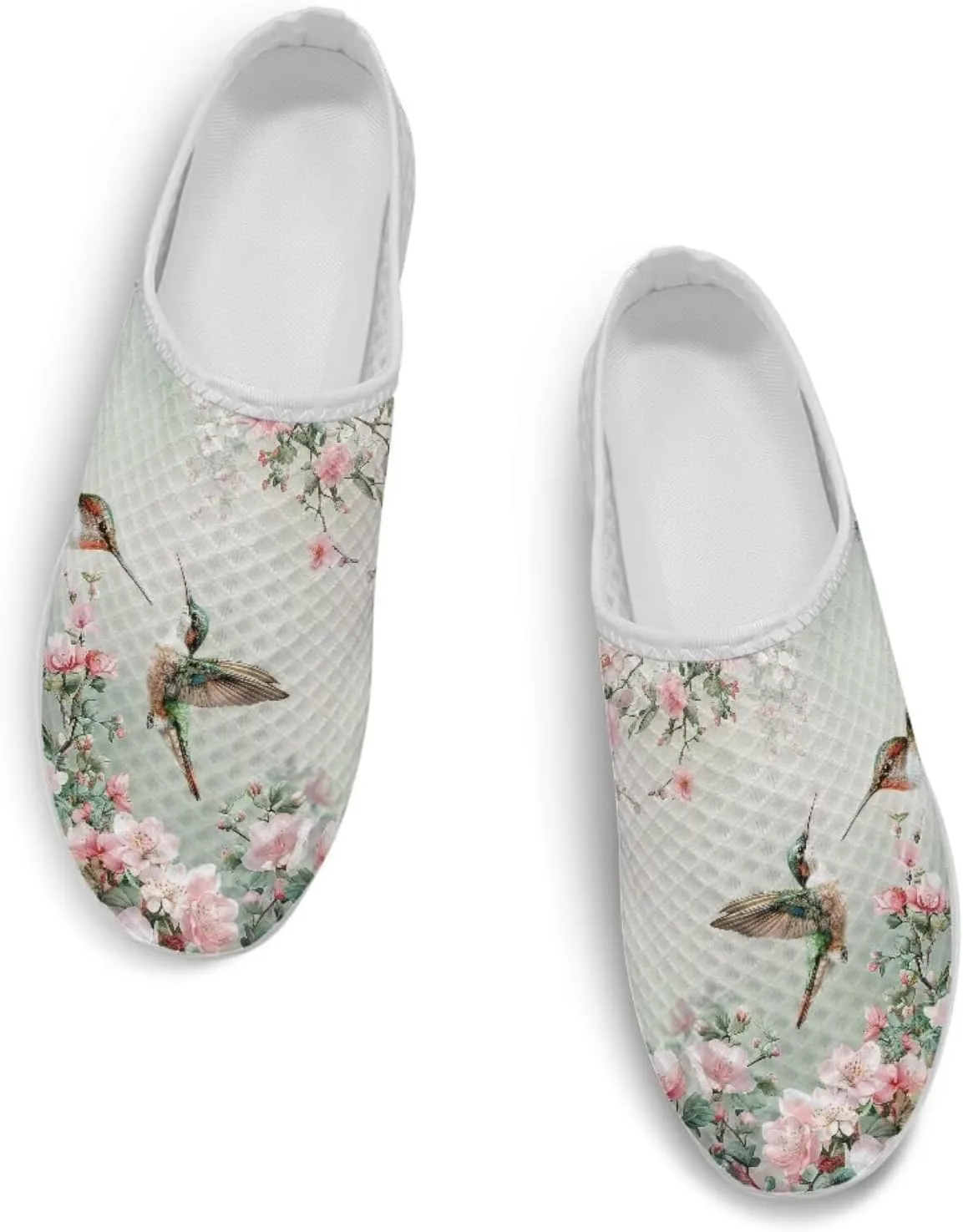 Backless Shoes for Women Walking Sneakers Slip-on Mules Closed Toe Slippers Breathable Mesh Footwear