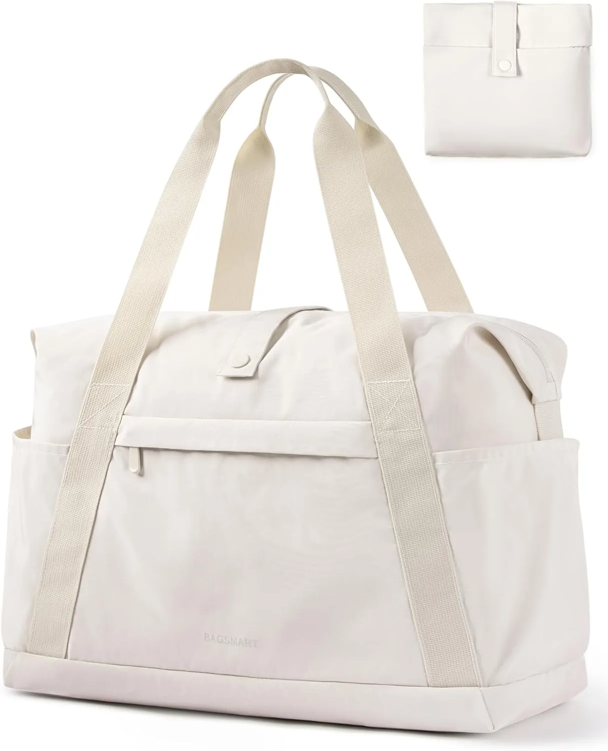 BAGSMART For Spirit Airlines Personal Item Bag, 23L Foldable Weekender Bags for Women Gym Tote Overnight Bag for Travel