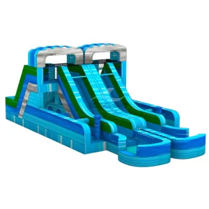 Bahama Blast Double Dash Splash Inflatable Obstacle Course