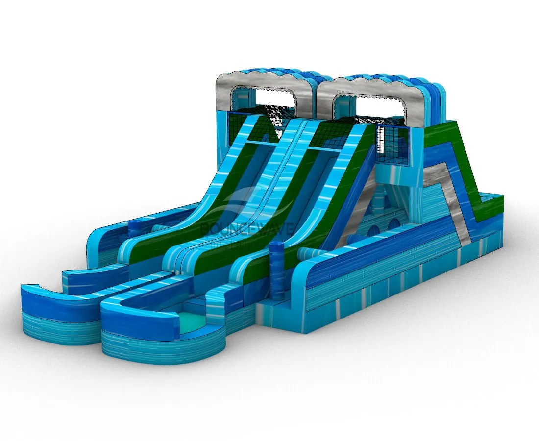 Bahama Blast Double Dash Splash Inflatable Obstacle Course
