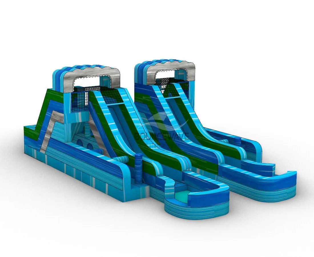 Bahama Blast Double Dash Splash Inflatable Obstacle Course