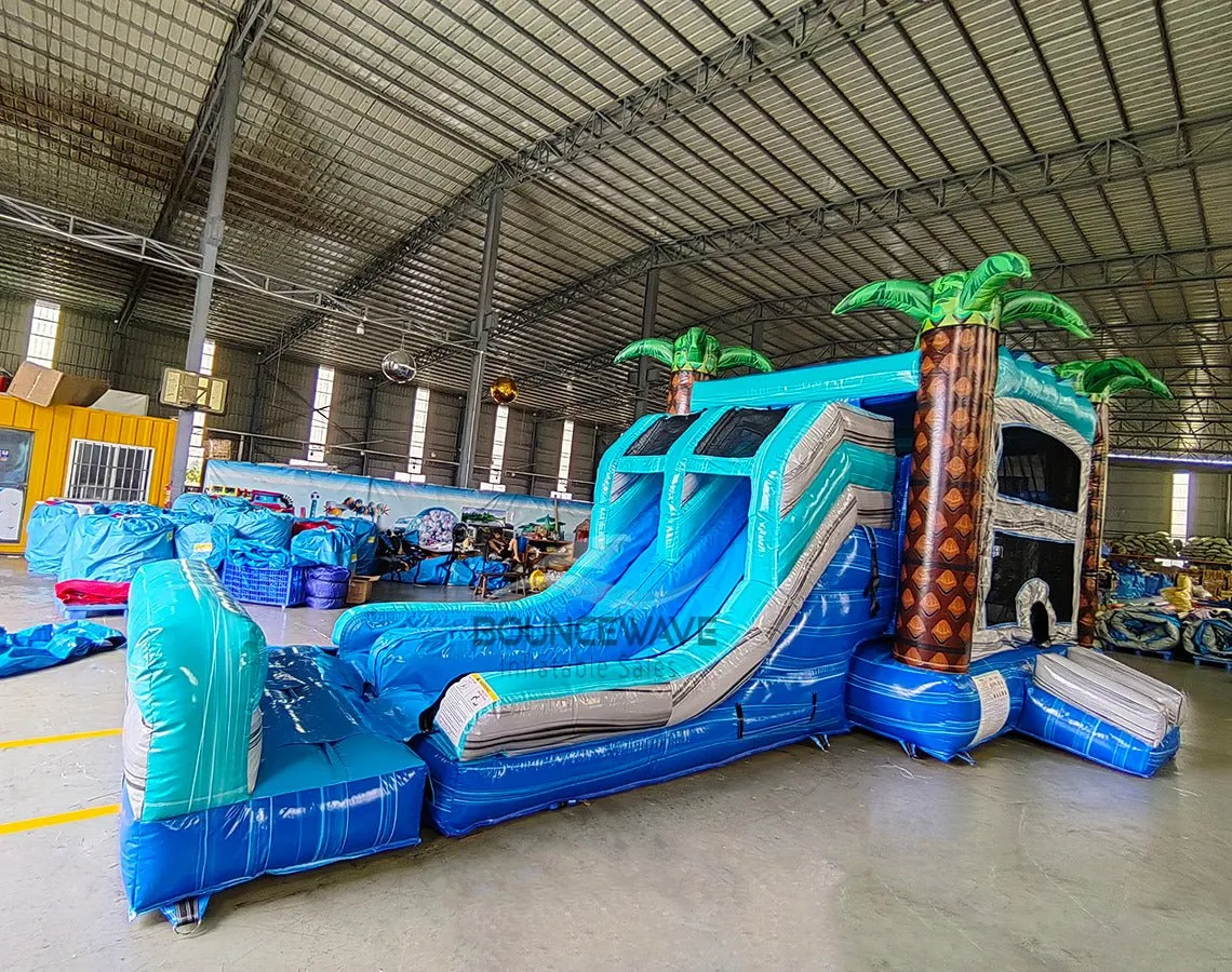 Bahama Blast Dual Lane Bounce House with Slide (Wet/Dry)