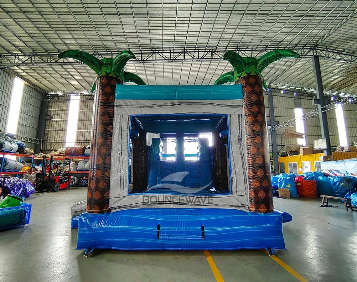 Bahama Blast Dual Lane Bounce House with Slide (Wet/Dry)