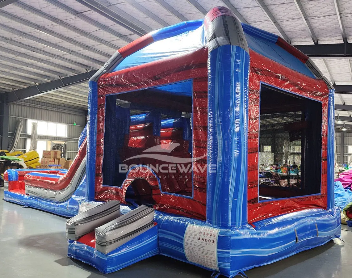 Baja Mega Dome Dual Lane Combo with Inflated Splash Pad
