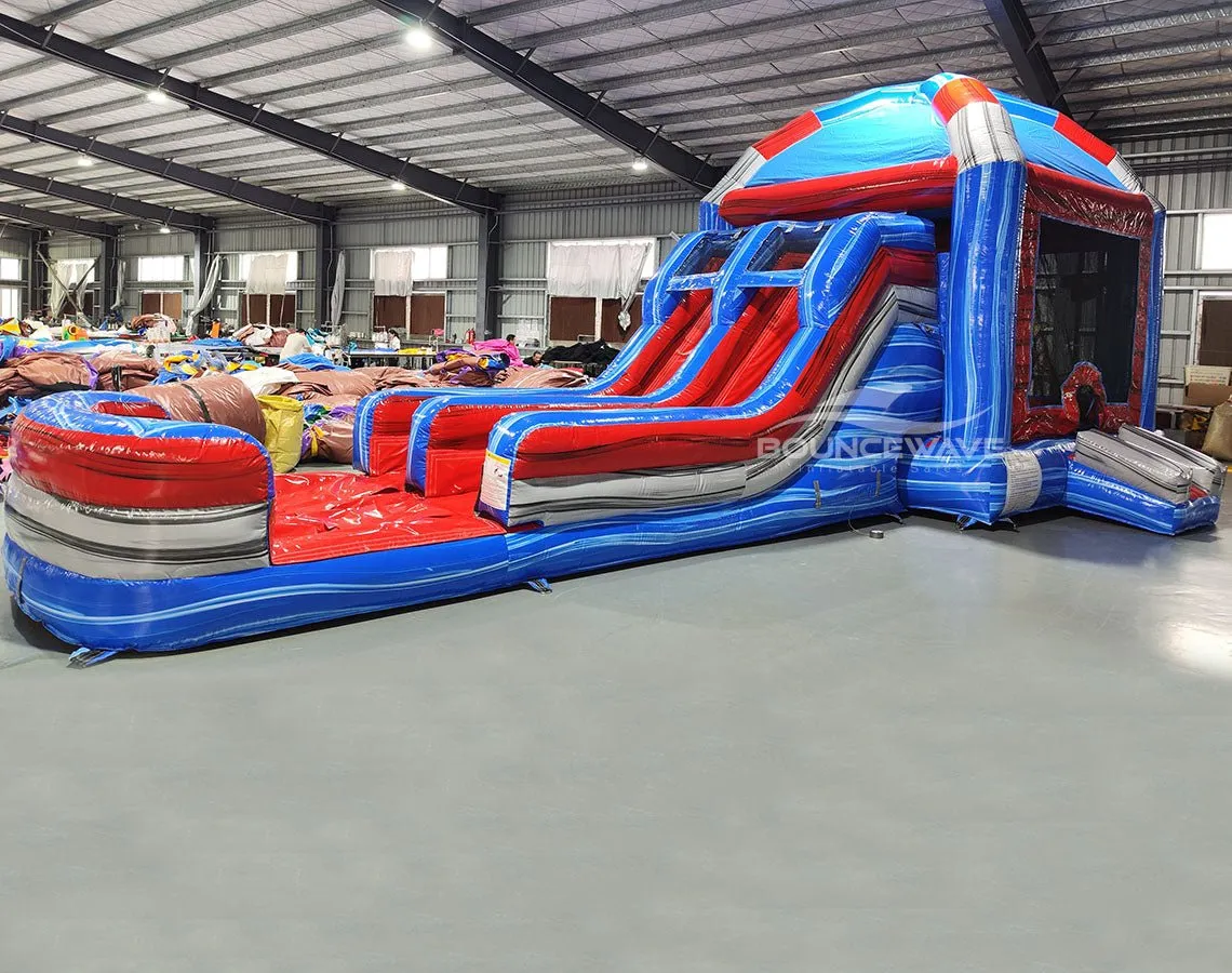 Baja Mega Dome Dual Lane Combo with Inflated Splash Pad