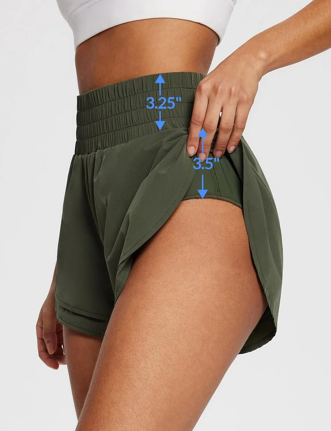 baleaf Women's 3" Workout Shorts High Waisted Athletic Running Shorts with Liner Sports Lightweight Quick Dry