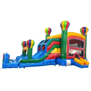 Balloon Dual Lane Bounce House with Slide (Wet/Dry)