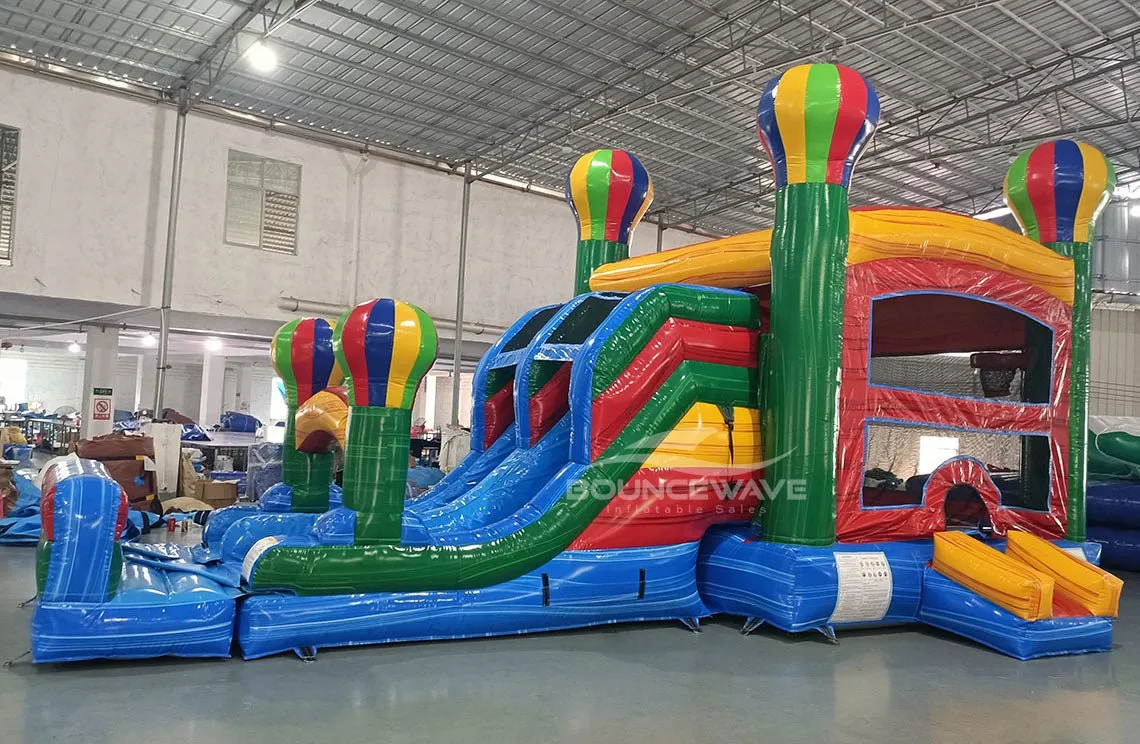 Balloon Dual Lane Bounce House with Slide (Wet/Dry)