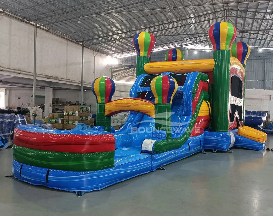 Balloon Dual Lane Bounce House with Slide (Wet/Dry)