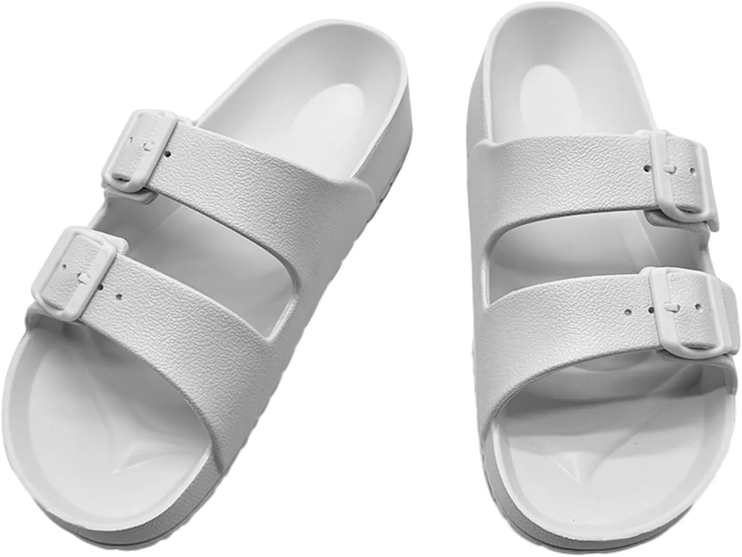 BEMGNAR Men’s Lightweight Comfort Slides Double Buckle Slip-on Adjustable EVA Orthopedic Flat Sandals