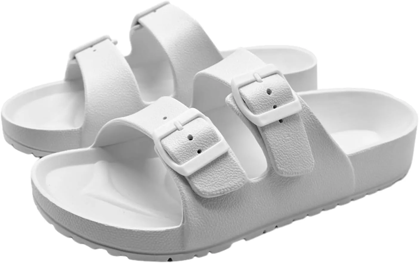 BEMGNAR Men’s Lightweight Comfort Slides Double Buckle Slip-on Adjustable EVA Orthopedic Flat Sandals