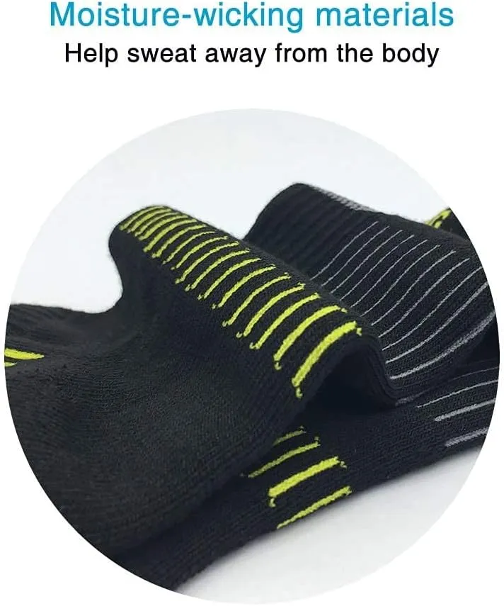 BERING Women's Athletic Running Cushioned Ankle Socks (6 Pairs)
