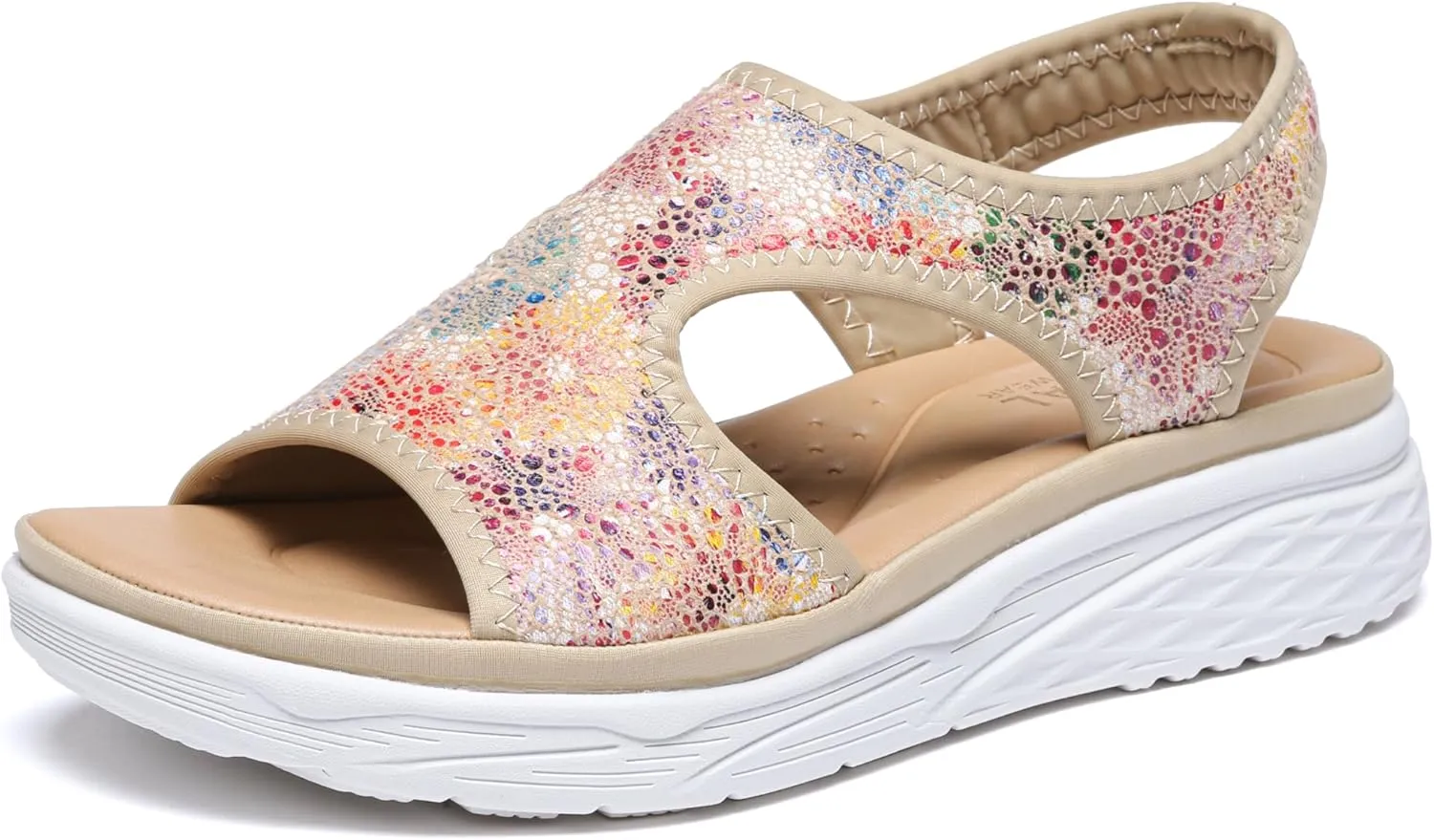 Bernal Women Walking Sandals Soft Comfortable Lightweight Sandals Non-slip Casual Open Toe Sport Sandals for Athletic Summer Beach Platform Sandal
