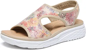 Bernal Women Walking Sandals Soft Comfortable Lightweight Sandals Non-slip Casual Open Toe Sport Sandals for Athletic Summer Beach Platform Sandal