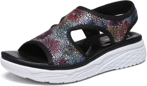 Bernal Women Walking Sandals Soft Comfortable Lightweight Sandals Non-slip Casual Open Toe Sport Sandals for Athletic Summer Beach Platform Sandal