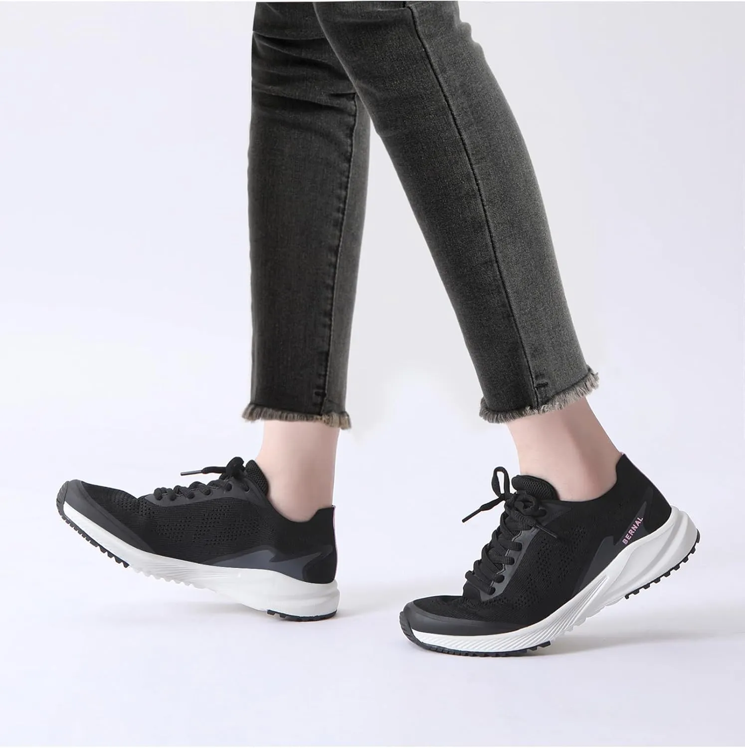 Bernal Women's Fashion Sneakers, Comfortable Mesh Breathable Lightweight Shoes, Walking, Lace-Up, Yoga, Gym, Workout, Casual, Work, Sport, Tennis Shoes