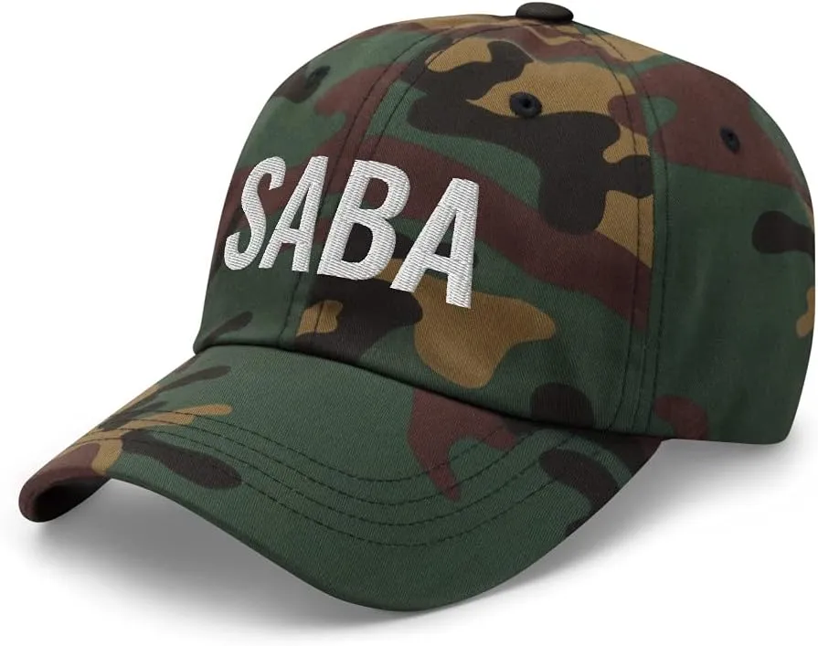 Best Saba Ever Dad Cap - They Call Me Saba Papa in Hebrew Grandfather in Hebrew Embroidered Adjustable Baseball Hat