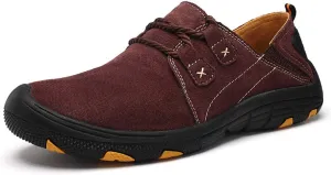 BIFINI Men's Suede Oxford Shoes Casual Lace Up Flats Driving Loafers