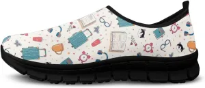 Binienty Vintage Art Loafers Women Low Cut Casual Shoes Slip On Walking Sneakers Pull-On Loafer Flats