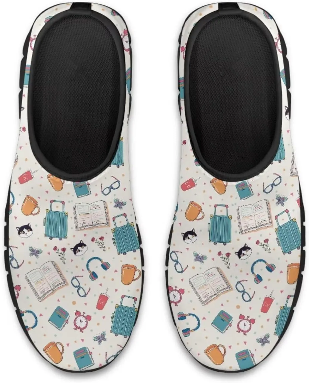 Binienty Vintage Art Loafers Women Low Cut Casual Shoes Slip On Walking Sneakers Pull-On Loafer Flats