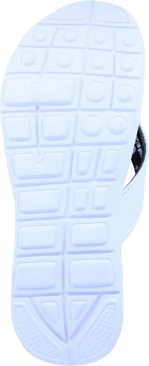 Black & White Women’s Memory Foam Thong Flip Flop Sandal