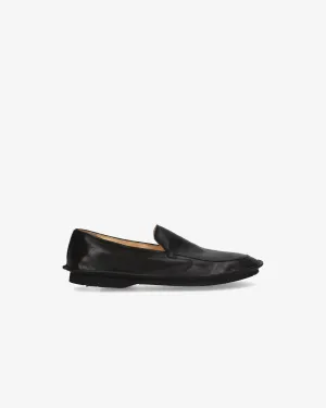 Black Napa Slipper with Rubber Bottom