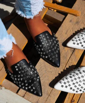 BLACK STUDS SILVER MULE High-efficiency Positive testimonials