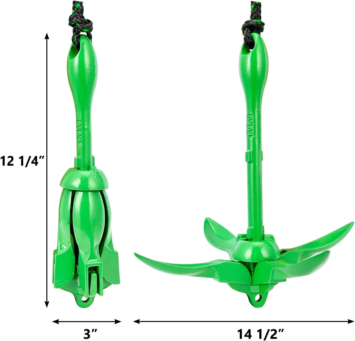 Boat Anchor 3.5 lb Folding Anchor, Grapnel Anchor Kit for Kayaks, Canoes, Paddle Boards