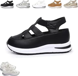 Bomre Shoes, Bomre Orthopedic Slip On Shoes Women, Aveta Arch Support Sandals, 2025 Hollow-Out Closed Toe Platform Wedge