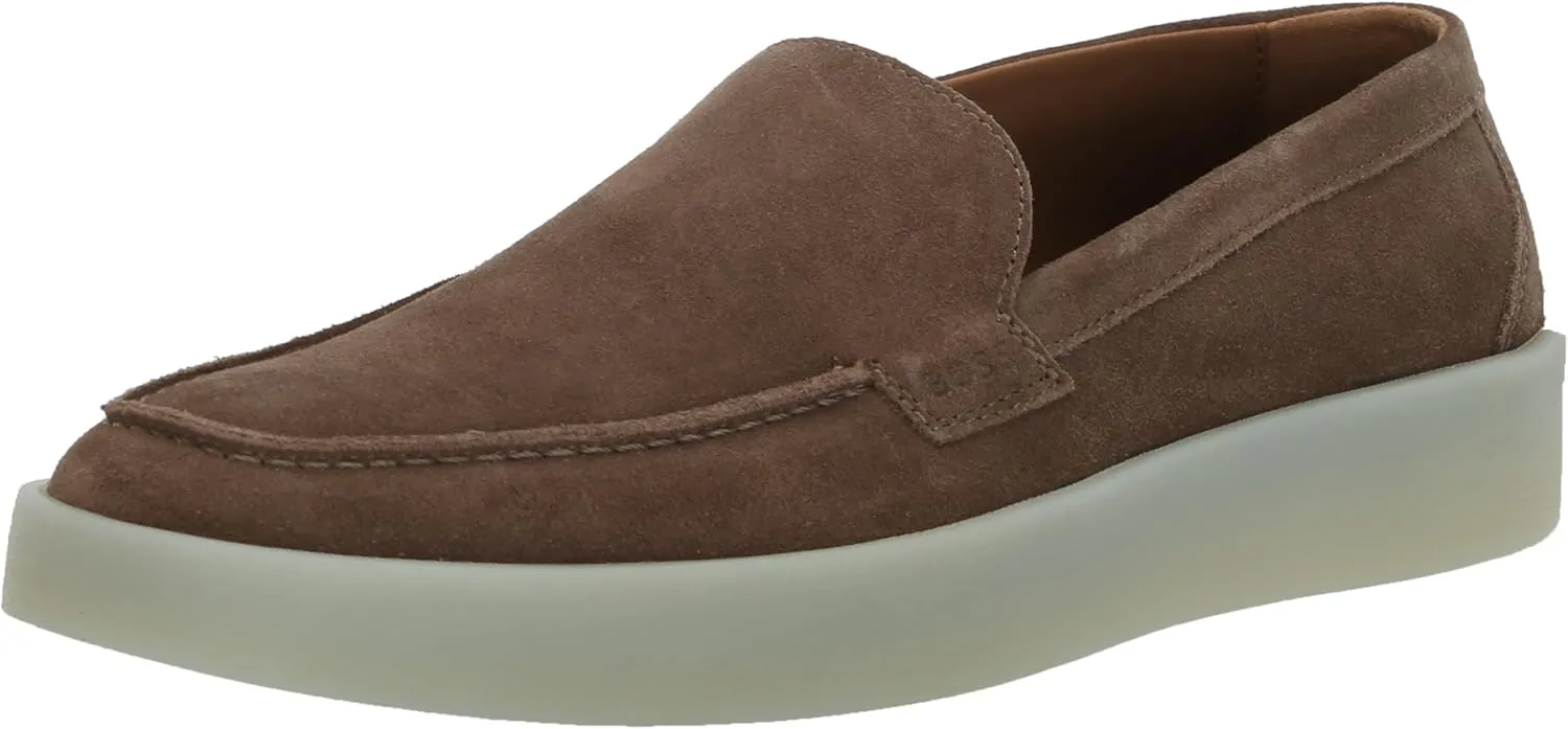BOSS Women's Suede Loafer with Rubber Sole