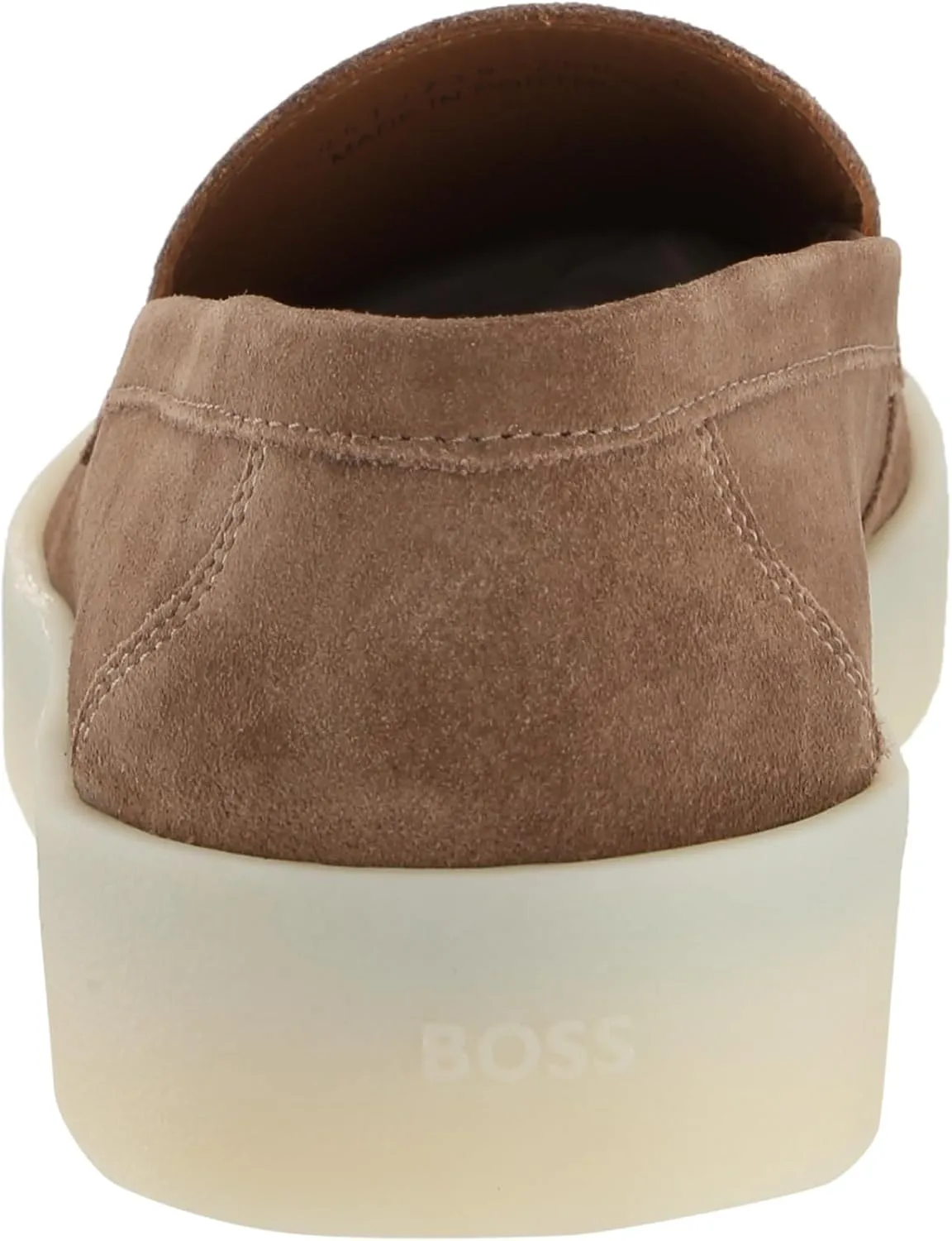 BOSS Women's Suede Loafer with Rubber Sole