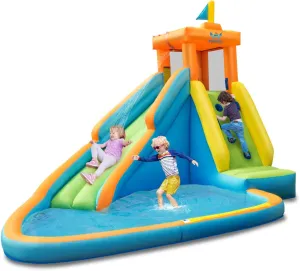 BOUNTECH Inflatable Water Slide for Kids, Giant Waterslide Park for Backyard Outdoor Fun w/Splash Pool, Climbing Wall, Blow up Water Slides Inflatables for Kids and Adults Party Gifts Presents