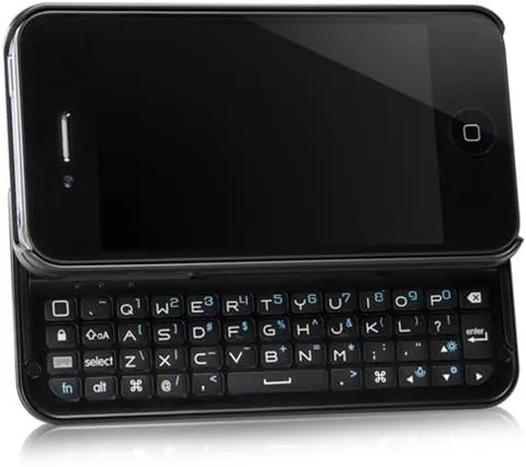 BoxWave Keyboard Buddy iPhone 4S / 4 Case - Backlit Edition - Bluetooth Keyboard Case with Integrated Apple Commands and Backlit Keys for Apple iPhone 4S/4 (Jet Black)"