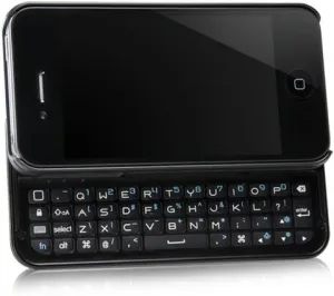 BoxWave Keyboard Buddy iPhone 4S / 4 Case - Backlit Edition - Bluetooth Keyboard Case with Integrated Apple Commands and Backlit Keys for Apple iPhone 4S/4 (Jet Black)"